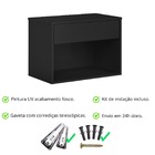 Mesa De Cabeceira Suspensa Com Gaveta Nicho Para Quarto Ideal