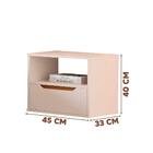 Mesa De Cabeceira Suspensa Com Porta Objetos Pérola Nature Ha