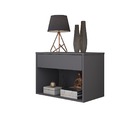 Mesa De Cabeceira Suspensa De Parede Com Nicho E Gaveta Com C