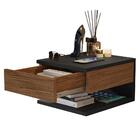 Mesa De Cabeceira Suspensa Decor 1 Gaveta - Preto/freijó - Rp