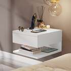 Mesa De Cabeceira Suspensa Decor - Branco - Mania De Móveis