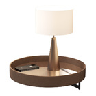 Mesa De Cabeceira Suspensa Espelhada Em Corino Jb 1155