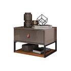 Mesa De Cabeceira Suspensa Hampton Cinza Pérola Cedro