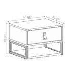 Mesa De Cabeceira Suspensa Hampton Off White