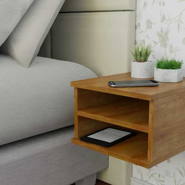 Mesa De Cabeceira Suspensa Imbui 2 Prateleiras Mvd Móveis
