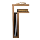 Mesa De Cabeceira Suspensa Lara Em Madeira Maciça Imbuia