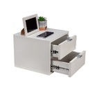 Mesa De Cabeceira Suspensa Off White 30x25cm C/ 2 Gavetas