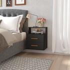 Mesa De Cabeceira Suspensa Oregon - Preto