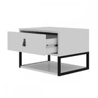 Mesa De Cabeceira Suspensa Sigma 1 Gaveta Off White - Casa D