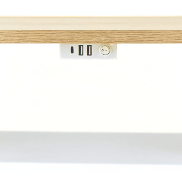 Mesa De Cabeceira Suspensa Sis, Com Hub De Carga Rápida De 3