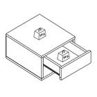 Mesa De Cabeceira Suspensa Slim 1 Gv Montana E Branca