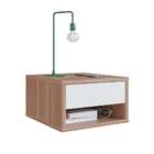 Mesa De Cabeceira Suspensa Slim 1 Gv Montana E Branca