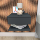 Mesa De Cabeceira Suspenso 1 Gaveta Grafite Cri2000 - Appunto