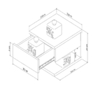 Mesa De Cabeceira Suspenso 1 Gaveta Grafite Cri2000 - Appunto