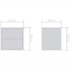 Mesa de Cabeceira Suspenso Escócia Marrom