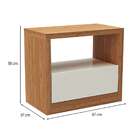 Mesa De Cabeceira Tânia 1 Gv Freijó E Off White