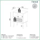 Mesa De Cabeceira Tela 1 Gaveta Freijó - Dalla Costa