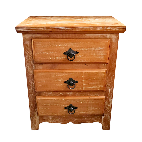 Mesa De Cabeceira Tiffany Em Madeira De Demolição - Cód 1720