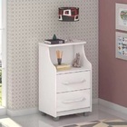 Mesa De Cabeceira Topázio Branco - Vitamov