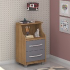 Mesa De Cabeceira Topázio Freijó/cinza – Vitamov