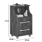 Mesa De Cabeceira Topázio Freijó/off White – Vitamov