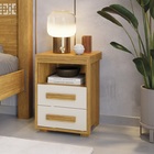 Mesa De Cabeceira Tóquio Versátil Com 2 Gavetas Camas Fenix