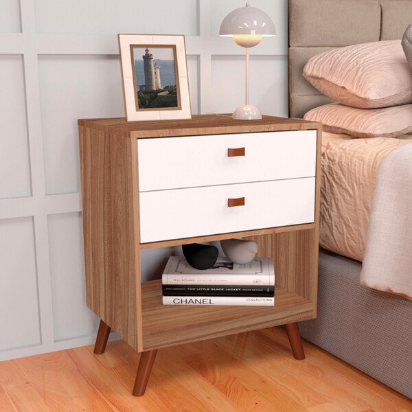 Mesa De Cabeceira Turim 2 Gavetas Tuboarte