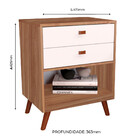 Mesa De Cabeceira Turim 2 Gavetas Tuboarte