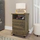 Mesa De Cabeceira Turim 3 Gavetas Amadeirado - Rv Móveis