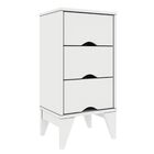 Mesa De Cabeceira Twister 3 Gavetas Tcil Moveis Branco Cestap