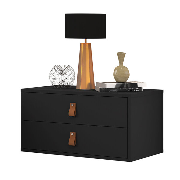 Mesa De Cabeceira Unic 60cm Cor Preto