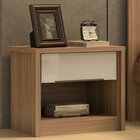 Mesa De Cabeceira Urban 01 Gaveta Lopas Carvalho Naturale/off