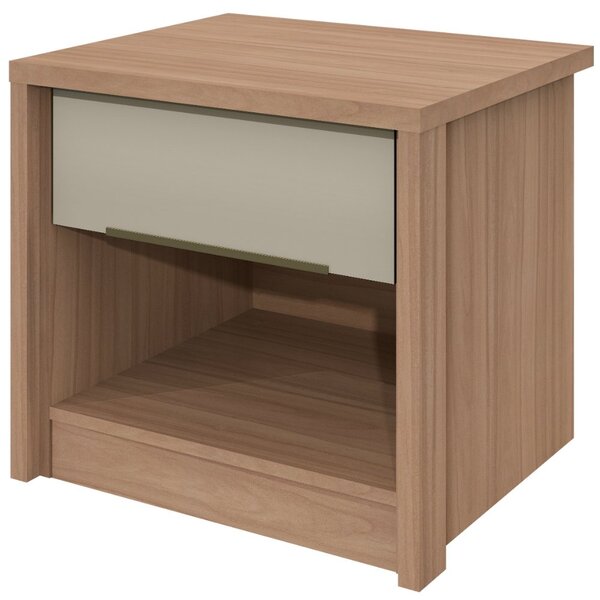 Mesa De Cabeceira Urban 01 Gaveta Lopas Carvalho Naturale/off