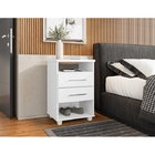 Mesa De Cabeceira Valente 02 Gavetas Branco