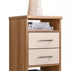 Mesa De Cabeceira Valente 02 Gavetas Cedro/areia