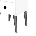 Mesa De Cabeceira Veneza 2 Gaveta Canela/off White Romar Móve