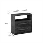 Mesa De Cabeceira Vênus 2 Gavetas 1 Nicho Sallêto Cinamono