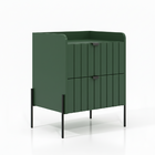 Mesa De Cabeceira Venus 45cm 100% Mdf Verde Base Metálica Pre