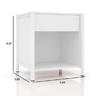 Mesa de Cabeceira Viena – Artefamol - Branco