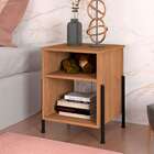 Mesa De Cabeceira Viena New Marrom Claro E Preta