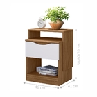 Mesa De Cabeceira Wade Ajustável Naturale Flex Naturale Branco