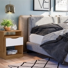 Mesa De Cabeceira Wade Ajustável Naturale Flex Naturale Branco