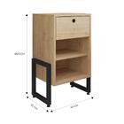 Mesa de Cabeceira Wolli 1 Gaveta Nature - Fit Mobel