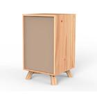 Mesa De Cabeceira Xis Com 3 Gavetas - Azul Petróleo