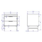 Mesa De Cabeceira Yves Com Iluminação Interna E Pés Metalizad