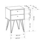 Mesa De Cabeceira Zaka 2 Gv Grafite E Rosé