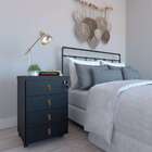 Mesa De Cabeceira Zoe 4 Gv Preta