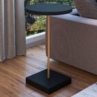 Mesa De Canto 35 Cm Nero/dourado - Artesano