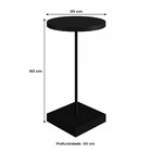 Mesa De Canto 35 Cm Nero/dourado - Artesano