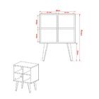 Mesa De Canto 4 Nichos Natural/off White E1720 - Tecno Mobili